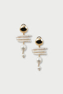 Boucles d'oreilles Donna multi perles - Or