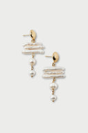 Boucles d'oreilles Mini Donna multi perles - Or