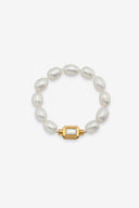 Bracelet Rose fermoir vintage - Or