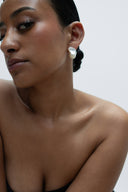 Puces d'oreilles perles Amy cristaux - Or