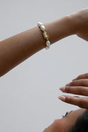 Bracelet Rose fermoir vintage - Or