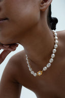 Collier Rose fermoir vintage - Or