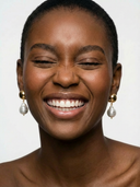 Boucles d'oreilles Ingrid perles baroques - Or