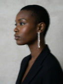 Boucles Marylin strass - Argent