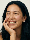 Puces d'oreilles Michelle grandes perles - Argent